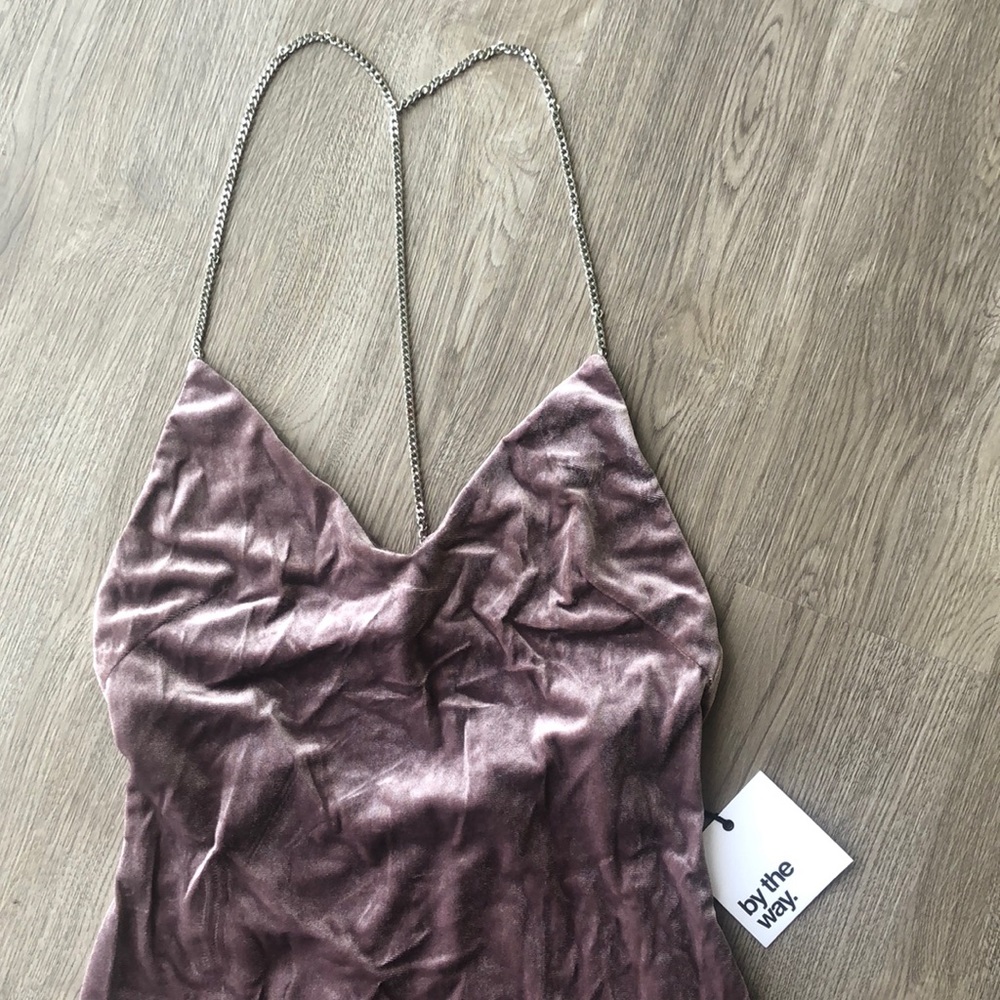 by the way. Purple Velvet Dress or Top with Chains